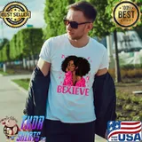 Breast Cancer Warrior Awareness Black Woman T-Shirt