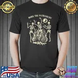 Burn The Patriarchy Feminist Halloween Skeleton Moon T-Shirt
