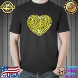 Childhood Cancer Awareness Yellow Ribbon Heart T-Shirt