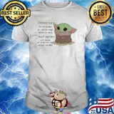 Childhood injuries fell of my bike adult baby yoda shirt