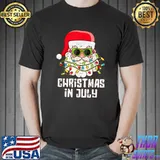 Christmas In July Santa Sunglasses Beach T-Shirt