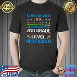 Class of 2033 Processing 2nd Grade Level Unclocked Video Games T-Shirt