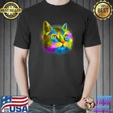 Colorful Cat Kitten T-Shirt