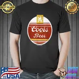 Coors Banquet Beer Brewed With 100 Rocky Mountain Water Oval Logo T-Shirt