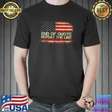 End Of Quote Repeat The Line American Flag T-Shirt