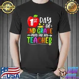 First Day Of 2nd Grade Pray For My Teacher Back To School Apple T-Shirt