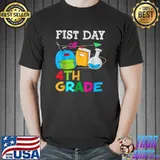 First Day Of 4th Grade Teacher Back To Shool T-Shirt