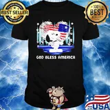 God Bless America Snoopy Heart Shirt
