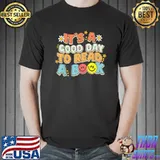 Groovy it's good day to read book library reading lovers shirt