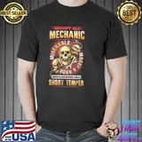 Grumpy Old Mechanic Short Temper Skull Shirt