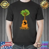 Guitar Music Instrument Guitarists Band Tree T-Shirt