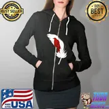 Happy life feather T-Shirt Full Zip Hooded