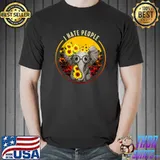 I hate people elephant sunset sunflower T-Shirt