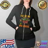 I'll Be In My Office Garden Flower T-Shirt Full Zip Hooded