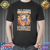 I'm a veteran grandpa just imagine protect my grandkids america flag shirt