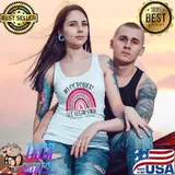 In October We Wear Pink Breast Cancer Awareness Rainbow T-Shirt Tank Top
