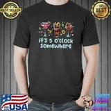 It's 5 O'lock Some Where Drinking Cocktail Halloween T-Shirt