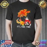 It's Fall Y'All Border Collie Autumn Halloween T-Shirt