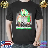 Jayson tatum and kevin garnett signatures Boston celtics shirt