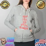 Keep Calm Birthday Official Teenager T-Shirt Full Zip Hooded
