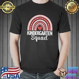 Kindergarten Rainbow Happy First Day Team Kindergarten Squad T-Shirt