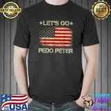 Let's Go Pedo Peter American Flag T-Shirt