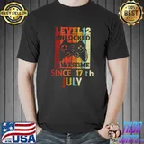 Level 12 Unlocked Awesome Since 17th July Birthday Vintage T-Shirt