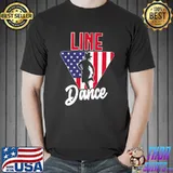 Line Dance USA Flag Dance Country Line Dancing T-Shirt