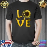 Love Cat Sunflower For Cat Lovers T-Shirt