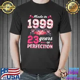 Made In 1999 23 Years Of Perfection Flowers T-Shirt
