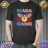 Maga Gang 45 Eagle America Flag Shirt
