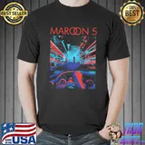 Maroon 5 world tour 2022 band retro art shirt