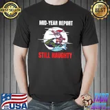 Mid Year Report Still Naughty Jetski Santa Moon Christmas In July T-Shirt