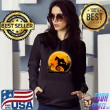 Miniature Schnauzer Dog And Moon Halloween T-Shirt Hoodie
