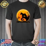 Miniature Schnauzer Dog And Moon Halloween T-Shirt