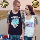 Never underestimate an old man is a trucker born in july s Tank Top