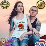 Never Underestimate An Old Man Who Loves American Whiskey Blood Moon Shirt Tank Top