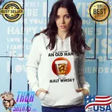 Never Underestimate An Old Man Who Loves Malt Whiskey Blood Moon Shirt Hoodie