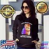 Never Underestimate The Power Of a Girl With A Book Shirt Hoodie