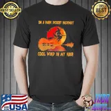 On A Dark Pesert Highway Cool Cool Wind in My Hair Witch Riding Broom Bloodmoon Halloween T-Shirt