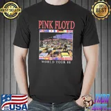 Pink Floyd world tour 1988 program flyer men's classic shirt