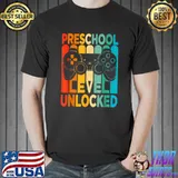 Preschool Level Unlocked Back To School Video Game Vintage T-Shirt