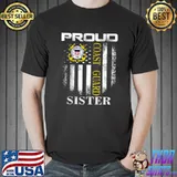 Proud Coast Guarde Sister With American Flag T-Shirt
