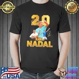 Rafa nadal 20 grand slam champion classic art shirt