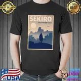 Sekiro shadows die twice minimalist travel style video game art shirt