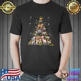 Sheep Animal Lighting Christmas Tree T-Shirt