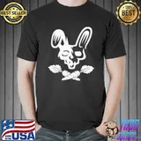 Skull rabbit crossbones carrots easter day shortsleeve shirt