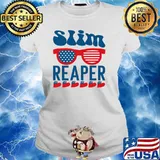 Slim Reaper America flag T-s Ladies tee