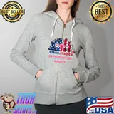 Stars Stripes Reproductive Rights Sunflower T-Shirt Full Zip Hooded