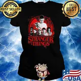 Stranger Things 4 Group Shot Growing Up T-Shirt Ladies tee